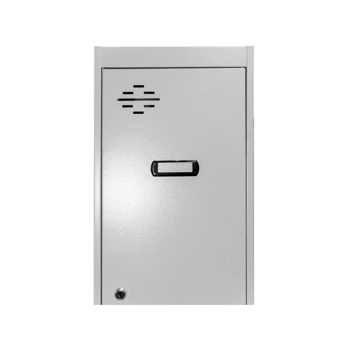 Simonrack Taquilla Metálica 2 Puertas Cerradura Etiquetero Respiradero Gris/Gris 1800x500x300 mm 1