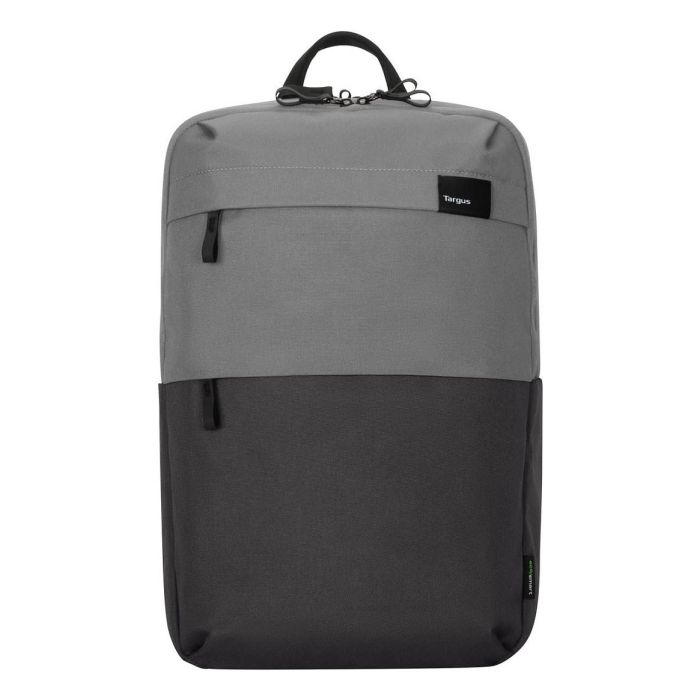 Targus Sagano Travel Mochila para Portátil 15.6 Pulgadas (39.6 cm) con Compartimento Seguro, Impermeable, Hecha de Material Reciclado RPET, 2 Bolsillos Frontales, Color Gris