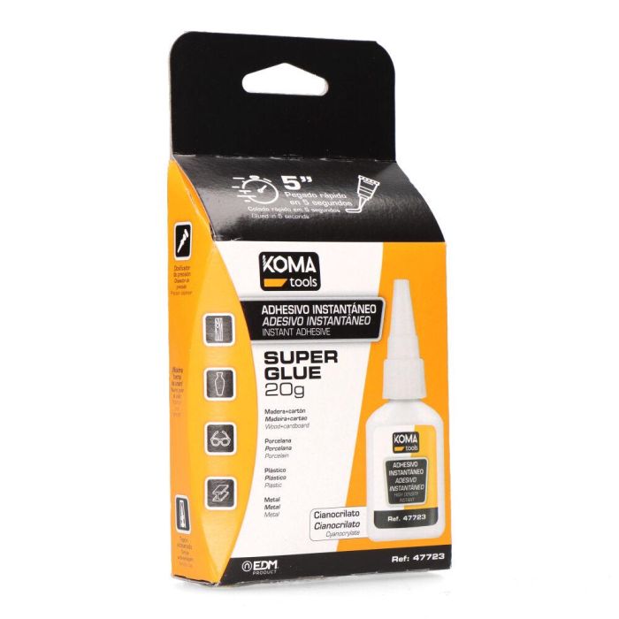 Adhesivo instantáneo de cianocrilato 20 g 1 Adhesivo instantáneo de cianocrilato 20 g 1