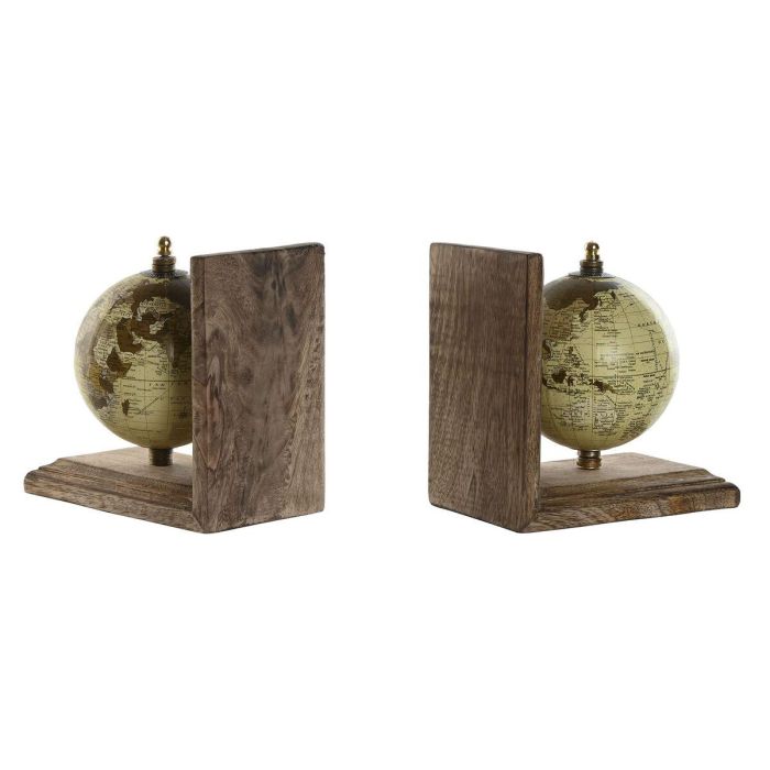 Sujetalibros Vintage DKD Home Decor Marron 10 x 15.5 x 15 cm Set de 2 1 Sujetalibros Vintage DKD Home Decor Marron 10 x 15.5 x 15 cm Set de 2 1