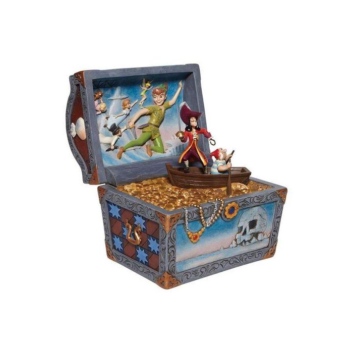 Enesco Figura Disney Peter Pan Cofre - Resina de Piedra, Hecho a Mano, 21 cm 1 Enesco Figura Disney Peter Pan Cofre - Resina de Piedra, Hecho a Mano, 21 cm 1