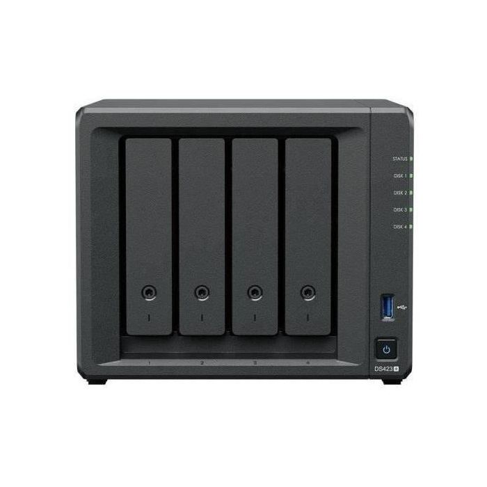 Synology DiskStation DS423+ Servidor NAS Intel Celeron J4125, 2GB DDR4, Admite HDD/SSD 2.5"/3.5", Bastidor 8U, Negro Synology DiskStation DS423+ Servidor NAS Intel Celeron J4125, 2GB DDR4, Admite HDD/SSD 2.5"/3.5", Bastidor 8U, Negro