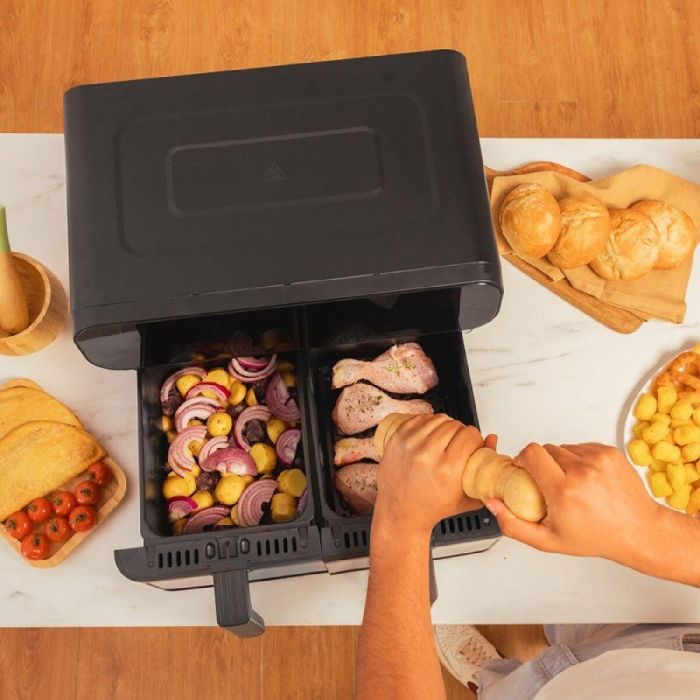 Freidora de Aire Cecotec Cecofry Advance 9000 Inox 2800 W 9 L 2 x 4,5 L Freidora de Aire Cecotec Cecofry Advance 9000 Inox 2800 W 9 L 2 x 4,5 L