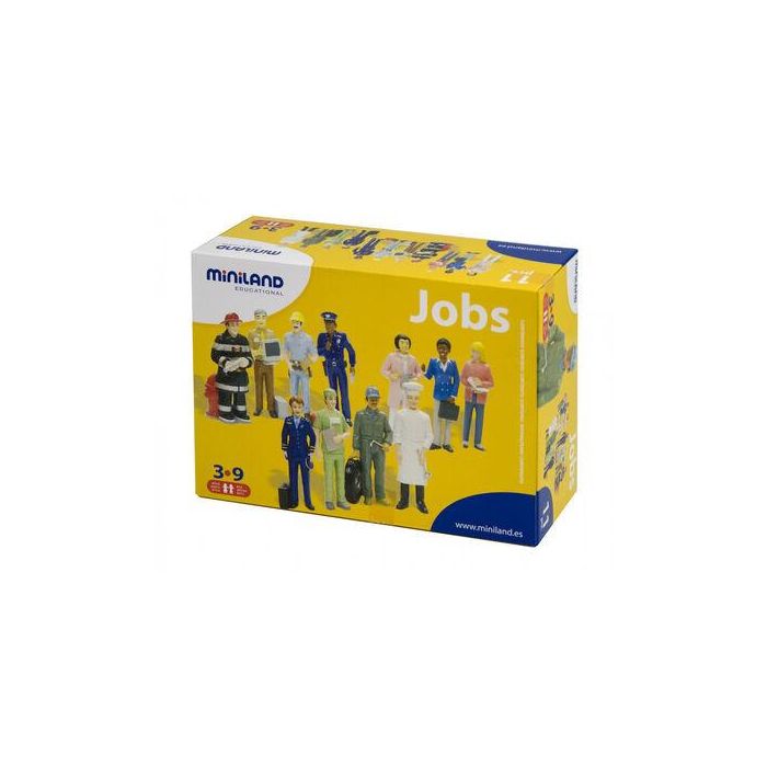 Miniland 27388 Juego Figuras Oficios y Profesiones Caja de 11 Unidades para Niños