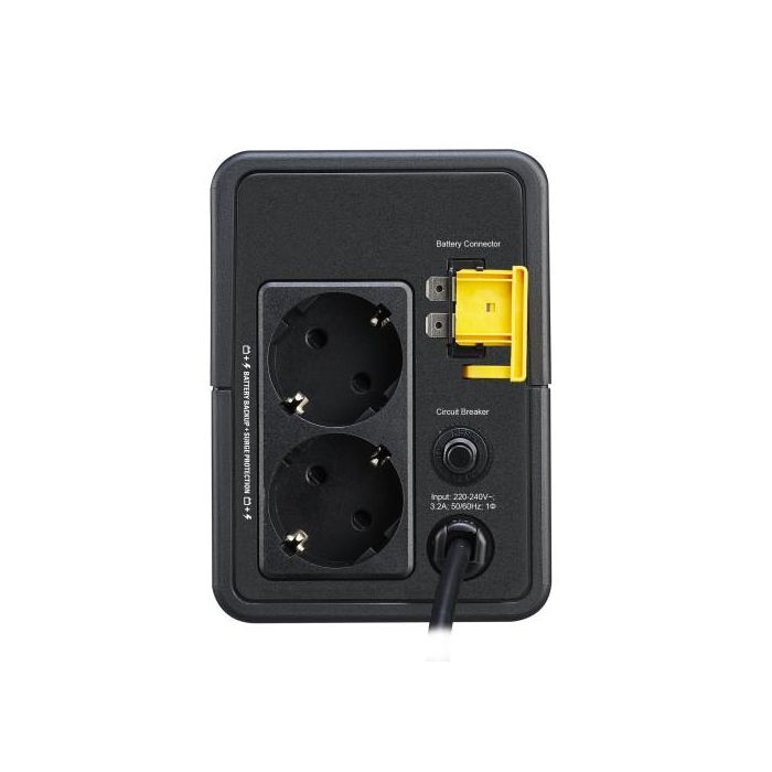 APC BVX700LI-GR sistema de alimentación ininterrumpida (UPS) Línea interactiva 0,7 kVA 360 W 2 salidas AC 2 APC BVX700LI-GR sistema de alimentación ininterrumpida (UPS) Línea interactiva 0,7 kVA 360 W 2 salidas AC 2