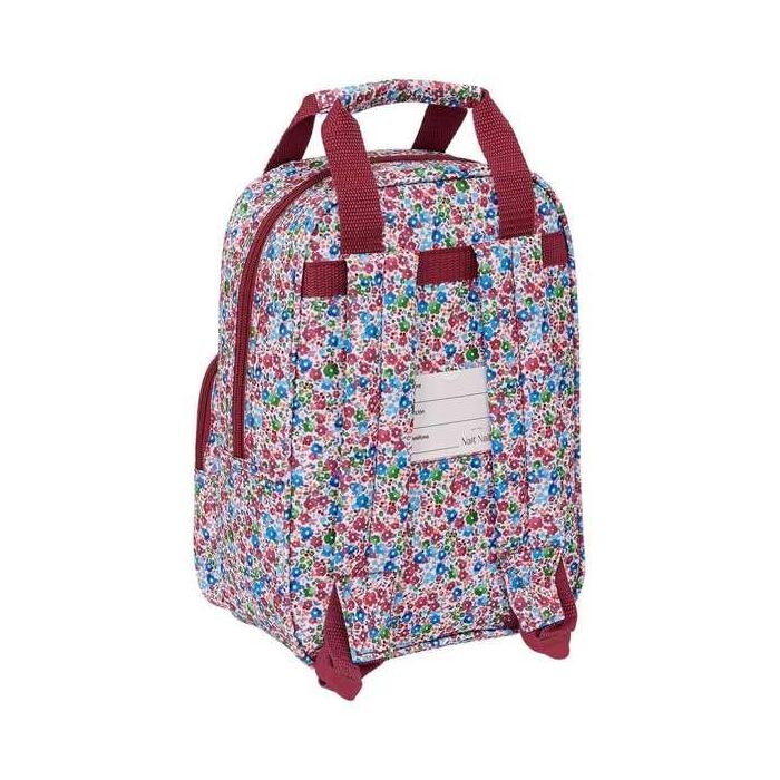 Mochila Escolar Nait Nait Flores coimbra burdeos Burdeos 20 x 28 x 8 cm 4 Mochila Escolar Nait Nait Flores coimbra burdeos Burdeos 20 x 28 x 8 cm 4
