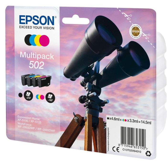Cartucho de Tinta Compatible Epson 502 Multipack 14,5 ml Amarillo Negro Cian Magenta Sí 1