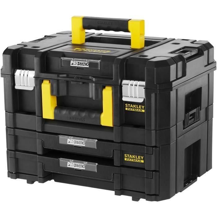 STANLEY FMST1-71981 Kit 2 Cajas FATMAX PRO-STACK™ con 2 Tiradores y 2 Cajones, 21,5 L STANLEY FMST1-71981 Kit 2 Cajas FATMAX PRO-STACK™ con 2 Tiradores y 2 Cajones, 21,5 L