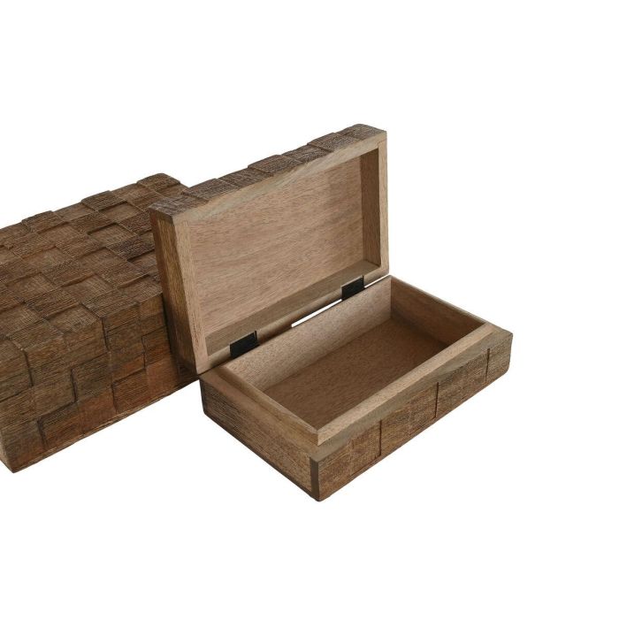 Joyero Alpino DKD Home Decor Natural 18 x 9 x 25 cm Set de 2 2