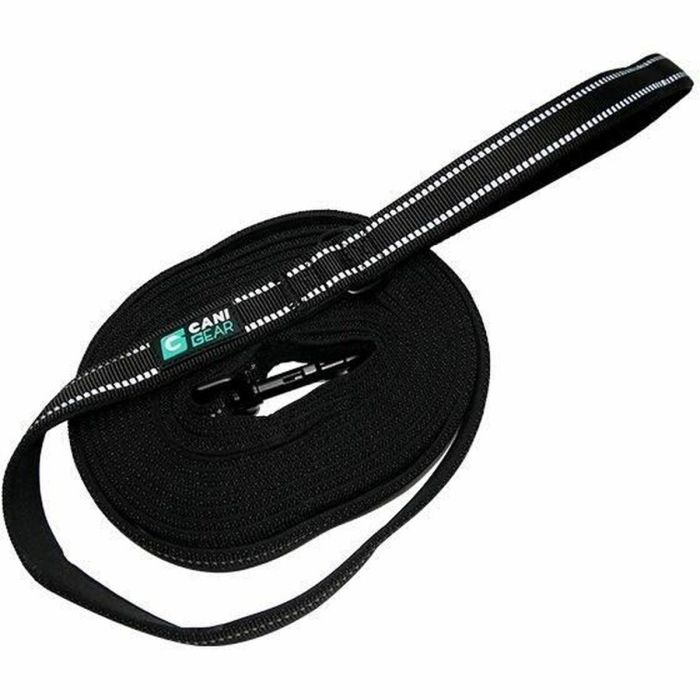 Cani Gear AUC3760402170486 Correa para Perros de Neopreno Suave con Asa, 5 Metros, Negra 1
