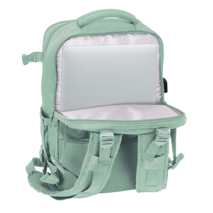 Mochila Escolar Safta Verde pastel Azul 7 Mochila Escolar Safta Verde pastel Azul 7