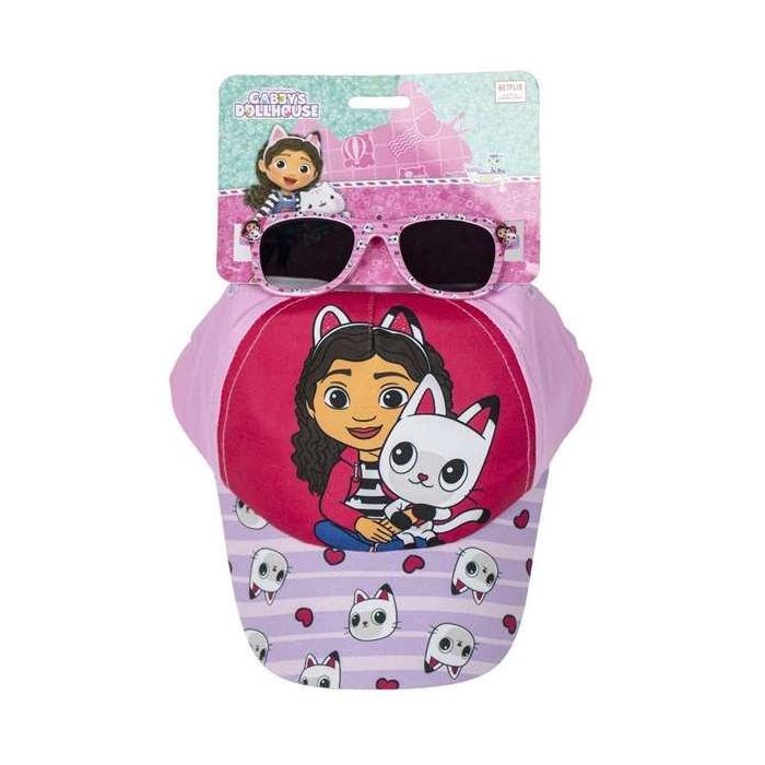 Cerdá Set Gorra Infantil y Gafas de Sol Casa de Gabby para Niños y Niñas. Diámetro Gorra 53cm. Color Rosa. Ideal para Verano. Edad 2 a 8 Años. 3