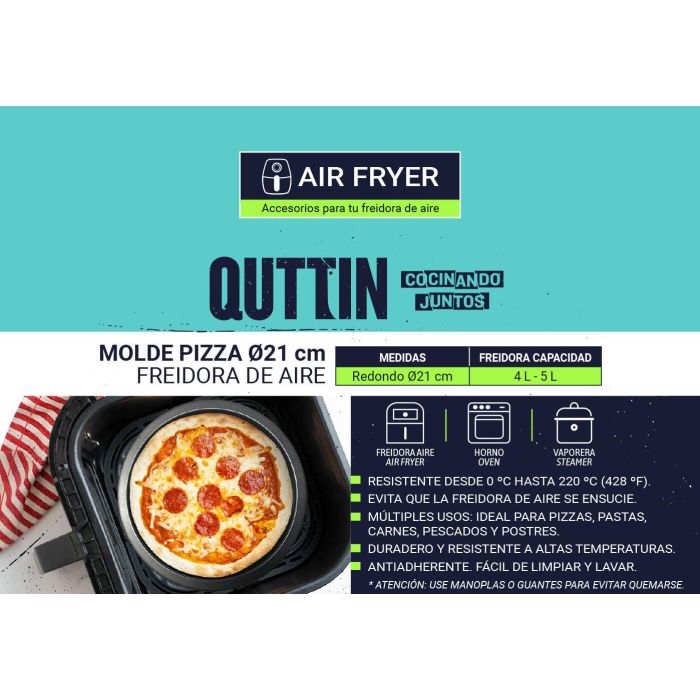Quttin Molde de Pizza para Air Fryer de 21 cm (24 Unidades) 6
