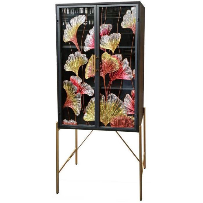 DKD Home Decor Decoracion Pared Tropical Set 3 Piezas Amarillo Rosa Metal Cristal Hojas 122 x 122 x 3 cm 1