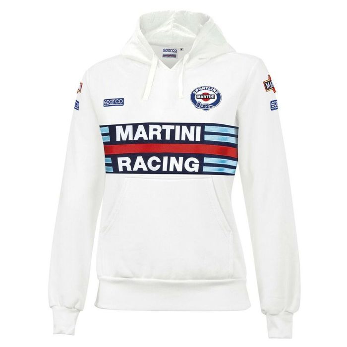 Sudadera con Capucha Mujer Sparco Martini Racing Blanco 0 Sudadera con Capucha Mujer Sparco Martini Racing Blanco 0
