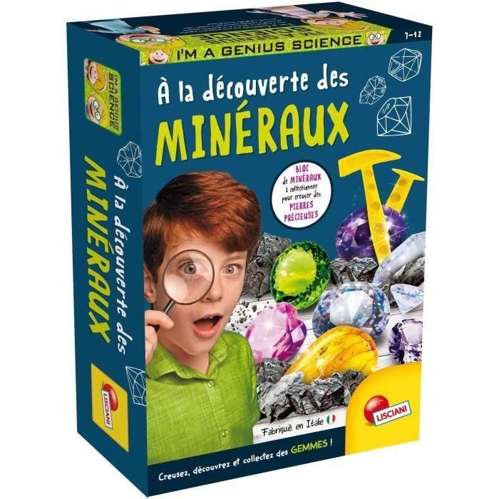 Descubrimiento de minerales - Kit científico - I'M A GENIUS POCKET - Bloque de excavación Descubrimiento de minerales - Kit científico - I'M A GENIUS POCKET - Bloque de excavación