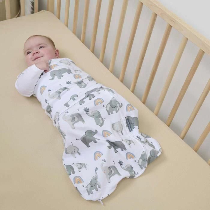 Ingenuity Saco de dormir para bebé elefante ING0074451999183, para entretiempo TOG 1, ajustable de 3 a 6 meses, certificado Oeko-Tex 5 Ingenuity Saco de dormir para bebé elefante ING0074451999183, para entretiempo TOG 1, ajustable de 3 a 6 meses, certificado Oeko-Tex 5
