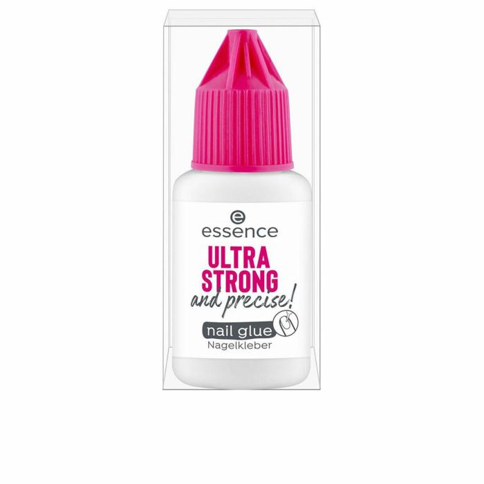 Essence ULTRA STRONG AND PRECISE! Pegamento para Uñas Postizas y Reparación - Adhesivo de Secado Rápido, Fijación Fuerte y Aplicador Preciso 8g