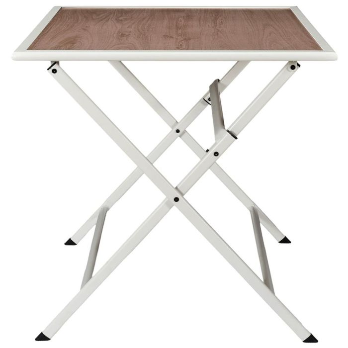 Home Deco Factory Mesa Plegable Metal y Vidrio Templado 70x70 cm Blanca 2