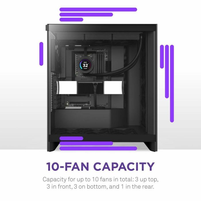 Caja Semitorre ATX NZXT H7 Flow Midi Negro 7 Caja Semitorre ATX NZXT H7 Flow Midi Negro 7