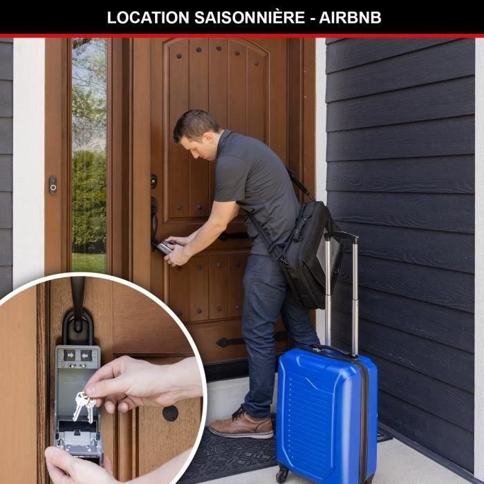 MASTER LOCK - Caja de llaves exterior con mango flexible - Nuevo diseño - Gran Capacidad - Alta Seguridad - 19,6 x 7,6 x 5,6 cm 4
