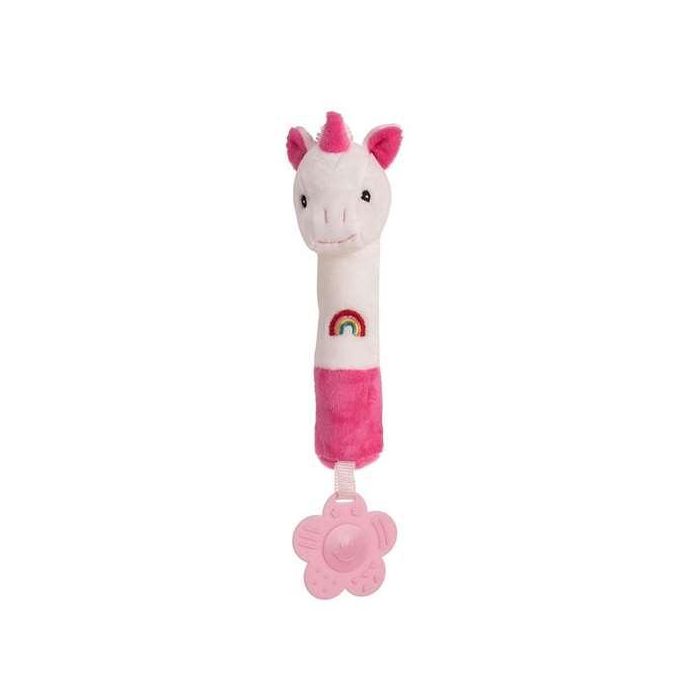 Sonajero/pito mordedor unicornio rosi 22 cm. 1 Sonajero/pito mordedor unicornio rosi 22 cm. 1