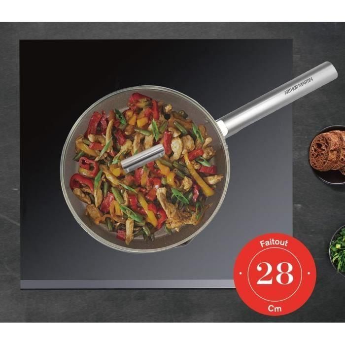 Arthur Martin AM3542 Sartén para saltear 28 cm con tapa Aluminio forjado compatible con todas las fuentes de calor, inducción y horno 1 Arthur Martin AM3542 Sartén para saltear 28 cm con tapa Aluminio forjado compatible con todas las fuentes de calor, inducción y horno 1