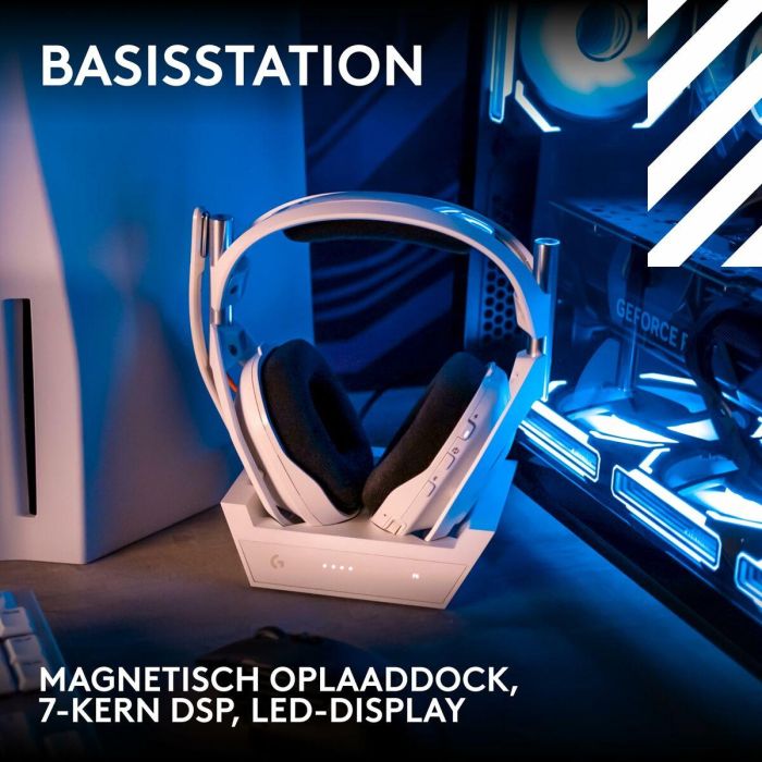Logitech Astro A50 Lightspeed Pro-G Graphene LOG1737996545547 Auriculares Inalámbricos para Juegos - Xbox, PS5, Switch, PC/Mac - Blanco 3