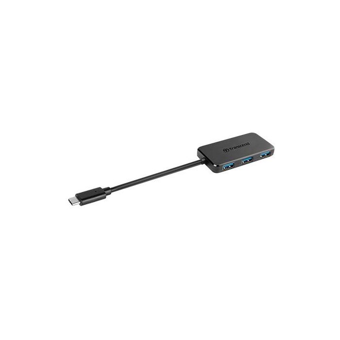 Transcend HUB2C Hub USB 3.2 Gen 1 (3.1 Gen 1) Tipo-C de 4 Puertos para PC/Mac/Linux - Negro 1