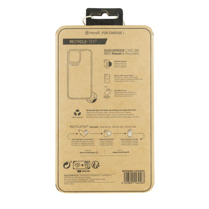 Muvit Funda Shockproof 2M para Apple iPhone - Protección reciclable y resistente 5 Muvit Funda Shockproof 2M para Apple iPhone - Protección reciclable y resistente 5