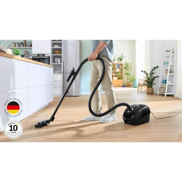 Bosch GL38 Negro - Bolsa de aspiradora - 600 W - 79 dB - (H) EPA - 10m - 4 L Bolsa - Variador de potencia 4