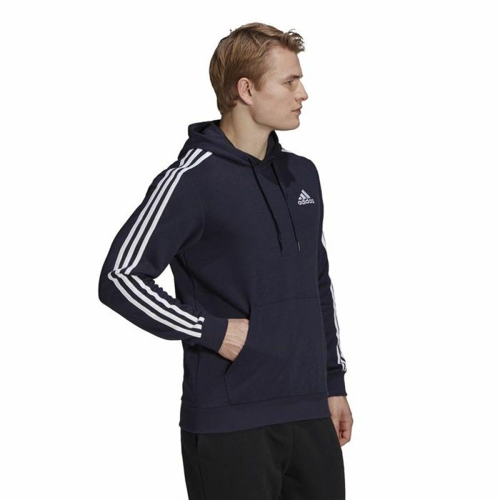 Sudadera con Capucha Hombre Adidas Essentials 3 Stripes Azul marino L 3 Sudadera con Capucha Hombre Adidas Essentials 3 Stripes Azul marino L 3