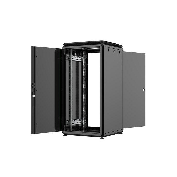 Lanview Rack Cabinet 19" 22U de Suelo 600x600mm para Servidores y Cableado - Puerta de Cristal Templado 1