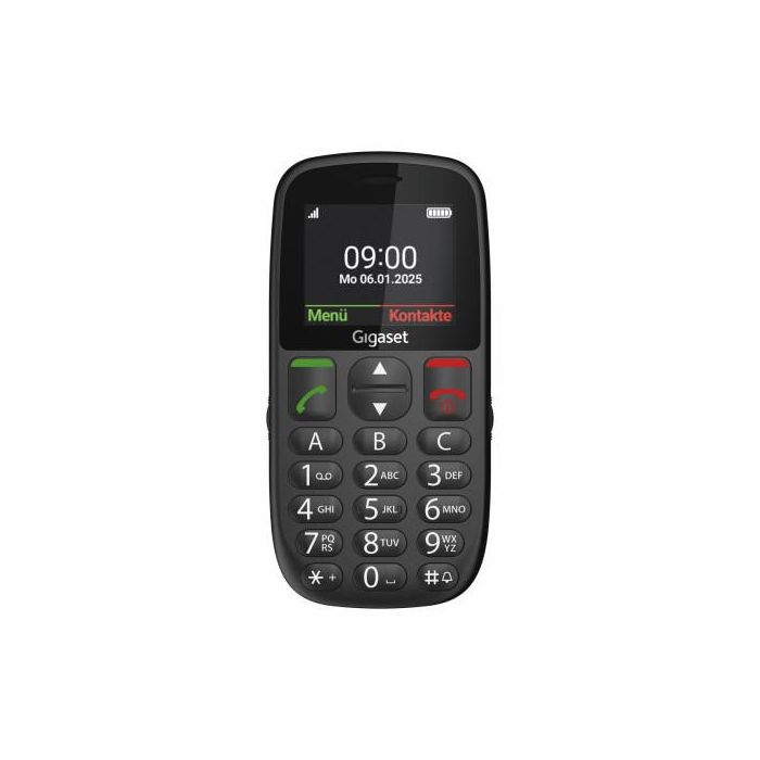 Gigaset GL395 Teléfono para personas mayores, 5.59 cm (2.2"), 90 g, Negro, S30853-H1230-R101
