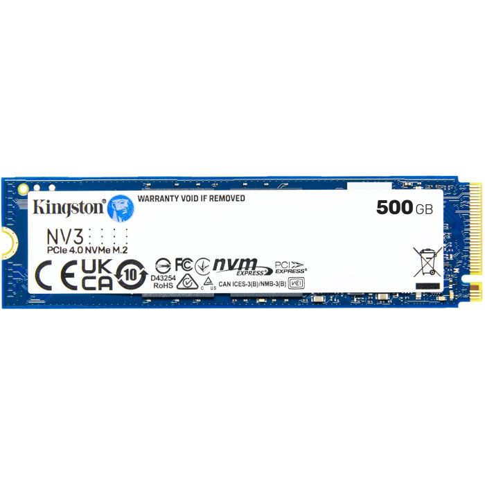 Kingston SNV3S/500G Disco SSD NVMe M.2 2280 500GB, PCIe 4.0 Gen 4x4, Lectura 5000 MB/s, Escritura 3000 MB/s 2