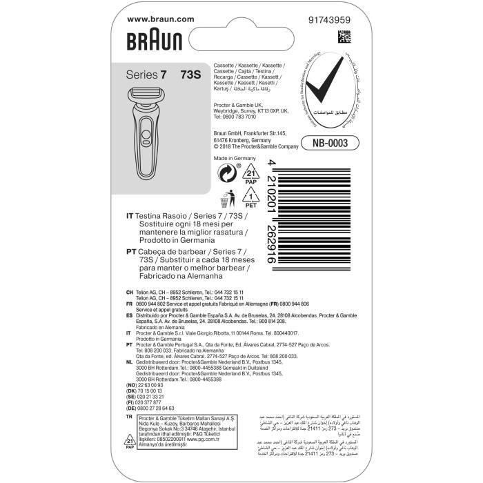 Cabezal de Recambio Braun 73S 2 Cabezal de Recambio Braun 73S 2