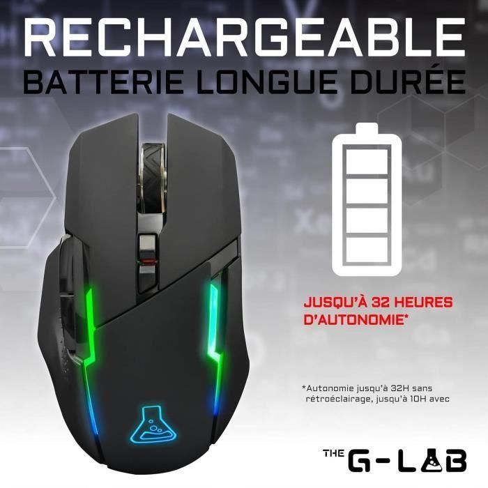 Ratón de juego RGB inalámbrico El g -lab 7200 dpi - negro 4