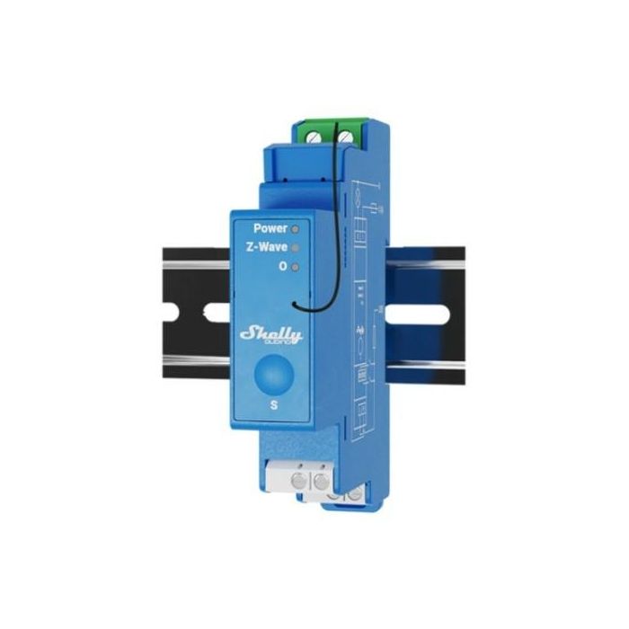 Shelly Wave Pro 1 Relé Z-Wave 16A Montaje Carril DIN 1