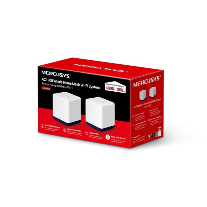 Mercusys Halo H50G(2-pack) Doble banda (2,4 GHz / 5 GHz) Wi-Fi 5 (802.11ac) Blanco 3 Interno 2 Mercusys Halo H50G(2-pack) Doble banda (2,4 GHz / 5 GHz) Wi-Fi 5 (802.11ac) Blanco 3 Interno 2