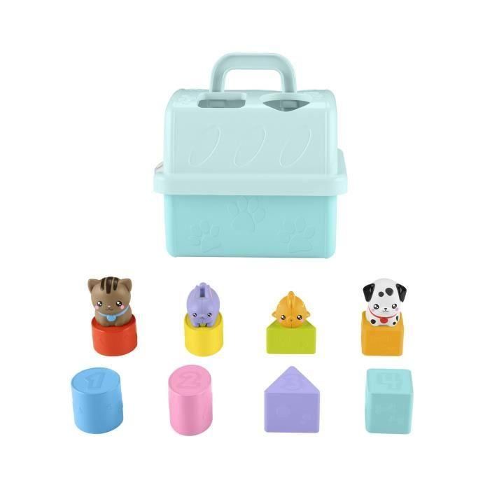 Fisher-Price Portamascotas Pet Pals apilables y encajables de juguete para bebés a partir de 4 meses 3