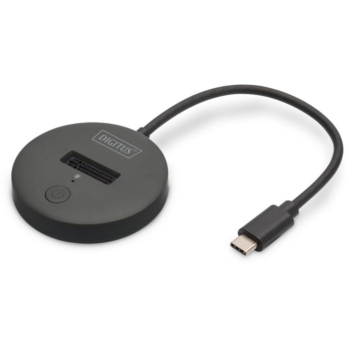 Digitus Docking USB-C a NVMe/SATA SSD – Carcasa Externa para M.2 NVMe y SATA SSD – Negro