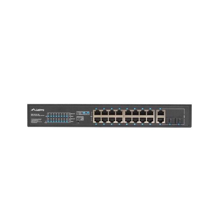 Lanberg RSFE-16P-2C-150 Switch Ethernet Gigabit No Administrado, 18 Puertos RJ-45 con PoE, Montaje en Rack 1U, Negro 5 Lanberg RSFE-16P-2C-150 Switch Ethernet Gigabit No Administrado, 18 Puertos RJ-45 con PoE, Montaje en Rack 1U, Negro 5