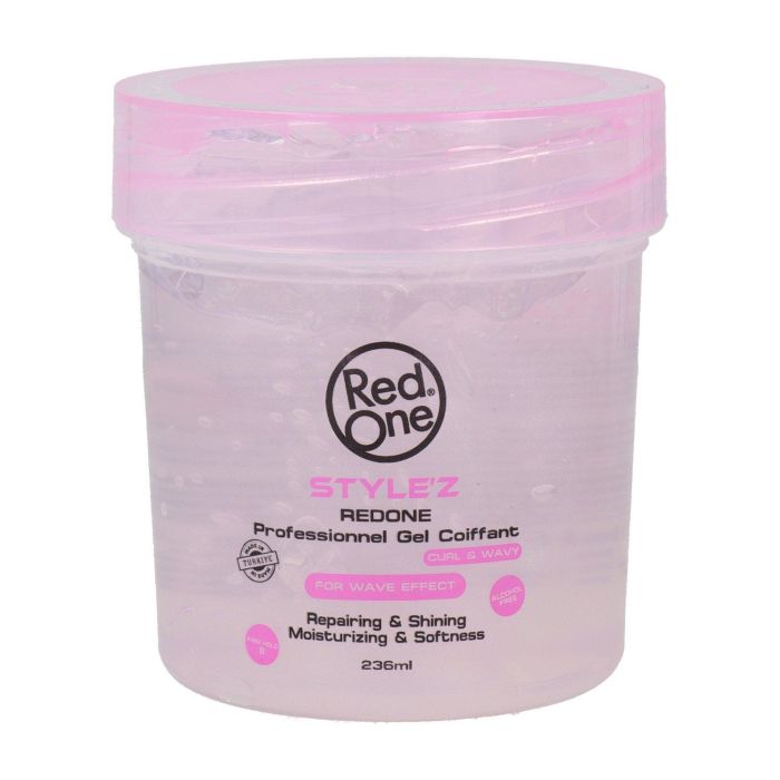 Red One Style'z Professional Hair Curl Wavy Gel Fijador para Cabello Rizado y Ondulado 236 ml Red One Style'z Professional Hair Curl Wavy Gel Fijador para Cabello Rizado y Ondulado 236 ml