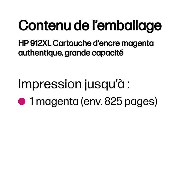 HP 912XL Cartucho de Tinta Original Alto Rendimiento Magenta, Calidad Profesional y Colores Vibrantes 4