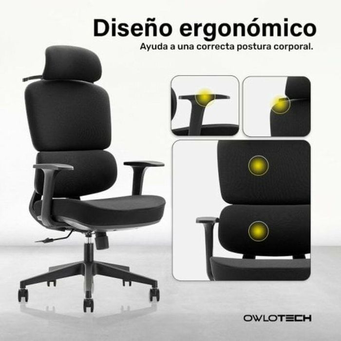 Silla de Oficina Owlotech Negro 5