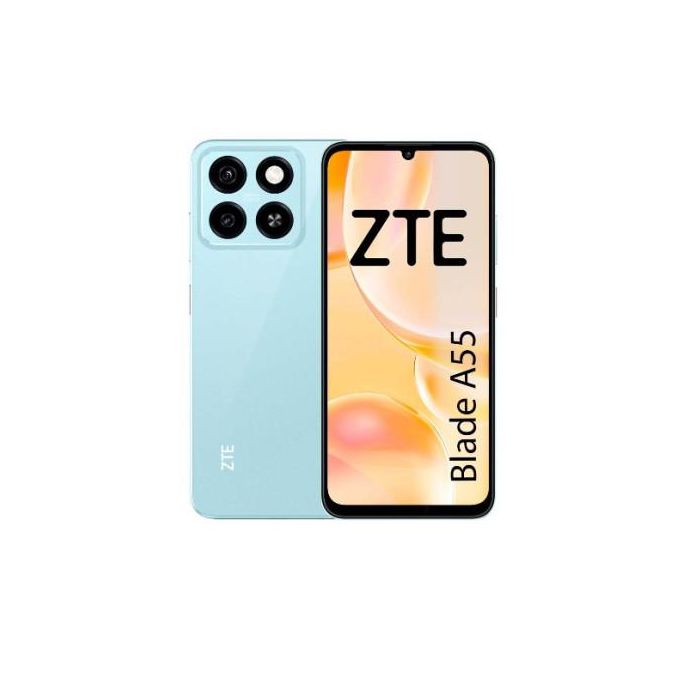 ZTE P963F65-BL Blade A55 Water Blue Smartphone 4GB RAM 128GB Almacenamiento 6.74" Pantalla 13MP Cámara 5000 mAh Batería ZTE P963F65-BL Blade A55 Water Blue Smartphone 4GB RAM 128GB Almacenamiento 6.74" Pantalla 13MP Cámara 5000 mAh Batería