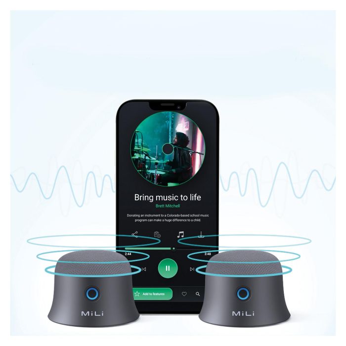 Ultron Mag Soundmate Altavoz Bluetooth Portátil Inalámbrico 2 Unidades Gris para Tablet/Smartphone 2