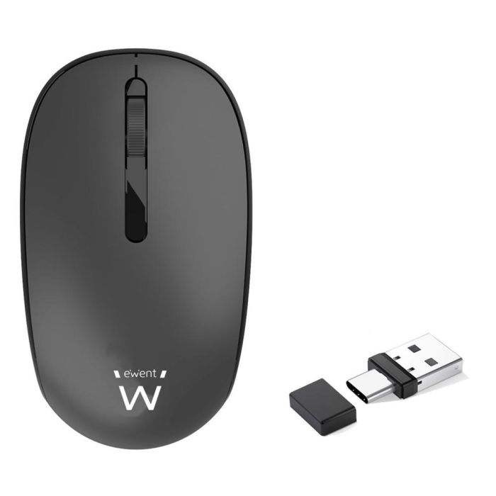 Ewent Ratón Inalámbrico EW3206 Clic Silencioso 1000dpi USB-A/C Gris