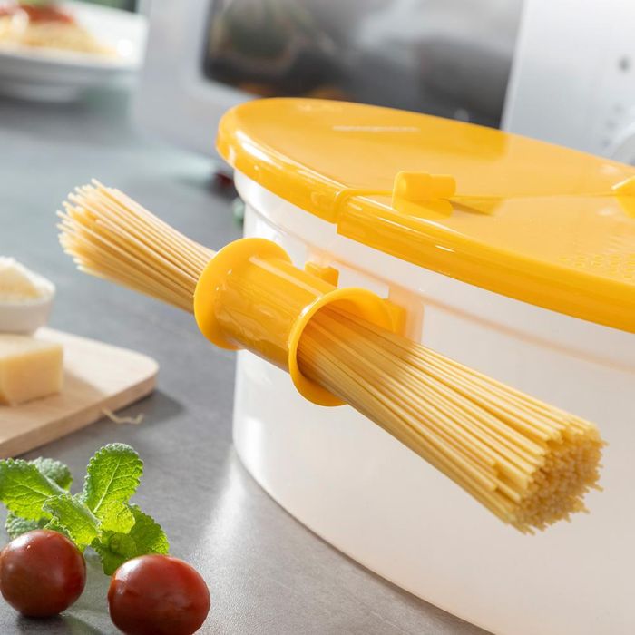 Cuecepasta para Microondas 4 en 1 con Accesorios y Recetas Pastrainest InnovaGoods 5 Cuecepasta para Microondas 4 en 1 con Accesorios y Recetas Pastrainest InnovaGoods 5