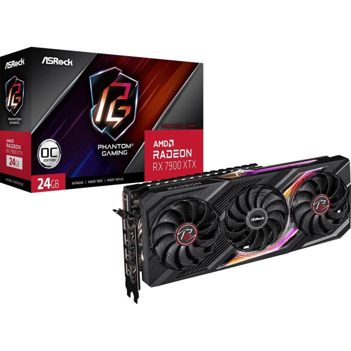 ASRock RX7900XTX PG 24GO Radeon RX 7900 XTX Phantom Gaming OC 24GB GDDR6 3 Ventiladores 3
